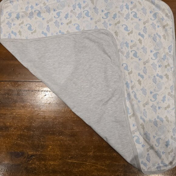 Like New Kissy Kissy Dinosaur Baby Blanket Blue - Picture 2 of 3